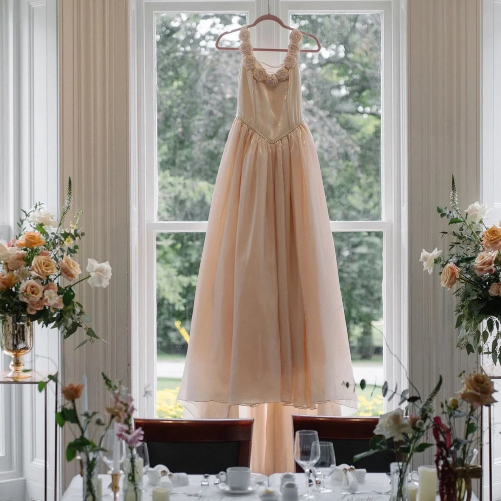 HOLD| Satin wedding dress (size0-6) - Picture 3 of 12